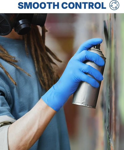 Vinyl Synthetic Exam Gloves, 4 Mil, Latex Free Disposable Gloves for Medical, Cooking, Cleaning, and Food Prep