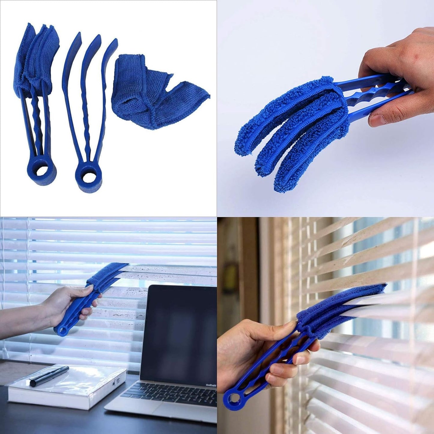 Window Cleaning Brush, 6 Pcs Household Deep Cleaning Tool Kit for Groove, Track, Sill, Gap, Baseboard, Blinds, Kitchen Surface, Bathroom/Shower, Floor, Tub/Bottle Etc (6)