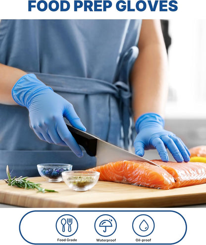 Vinyl Synthetic Exam Gloves, 4 Mil, Latex Free Disposable Gloves for Medical, Cooking, Cleaning, and Food Prep